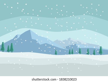Mountain Skiing Resort Winter Landscape Ropeway Stock Vector (Royalty ...