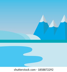 schöner Schneeblick auf die Berge