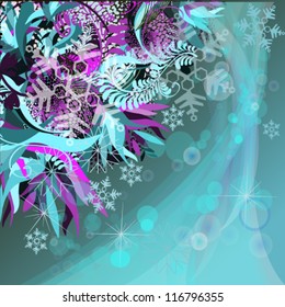 Beautiful snowflake Christmas background