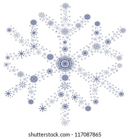Beautiful snowflake for Christmas. Vector illustration for winter design.