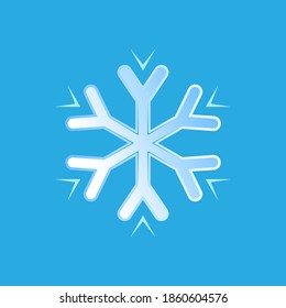 beautiful snowflake flat design icon, logo, symbol in gradient colors. isolated stock vector eps10