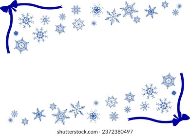 Hermoso material de ilustración de fondo de copo de nieve