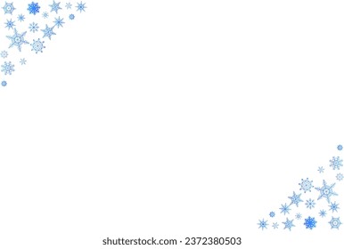 Schöner Schneeflocken-Rahmenhintergrund, Vektorgrafik