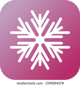 Beautiful Snowflake Glyph Vector Icon