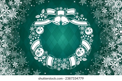 Beautiful Snowflake Green Christmas Wreath