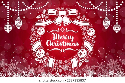Beautiful Snowflake Green Christmas Wreath