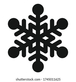 Beautiful snowflake icon. Simple illustration of beautiful snowflake vector icon for web design isolated on white background