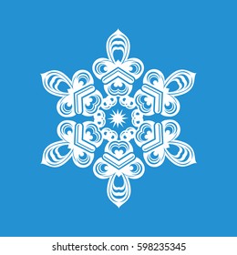 beautiful snowflake icon. Simple illustration of beautiful snowflake vector icon for web