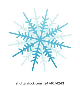 Beautiful snowflake icon. Winter and cold concept, weather forecast. Christmas, New Year. EPS10
