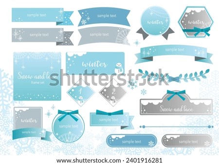Beautiful snowflake and lace frameset
