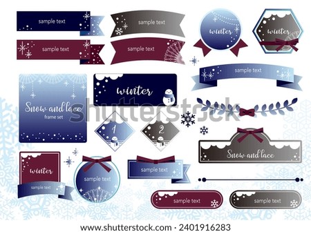 Beautiful snowflake and lace frameset