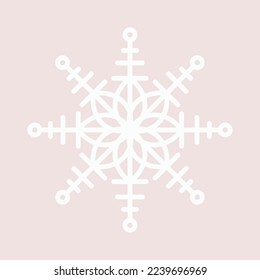 Beautiful snowflake on color background