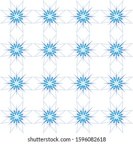The beautiful snowflake seamless pattern vector.