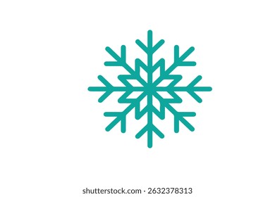 eine schöne Schneeflocke, Vektorkunst auf weißem Hintergrund kann wiederverwendet werden