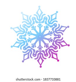 It's a beautiful snowflake. Vector illustration