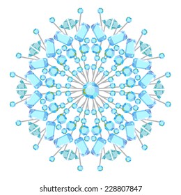 Beautiful snowflake. Vector illustration