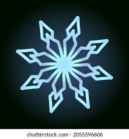 beautiful snowflake for winter design, symbol of new year and christmas holidays