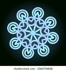 hermoso copo de nieve para el diseño invernal, símbolo de Año Nuevo y fiestas navideñas