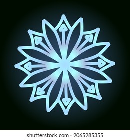 beautiful snowflake for winter design, symbol of new year and christmas holidays