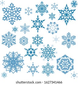 Beautiful snowflakes to decorate the new year