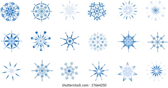 Beautiful snowflakes. Design elements by New Year and Christmas.