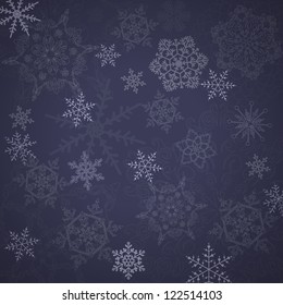 Beautiful Snowflakes pattern. Eps10 vector background.