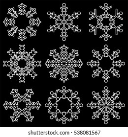 Beautiful Snowflakes - set for your Design