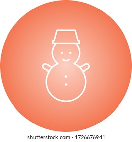 Schönes Snowman Line Vector Icon