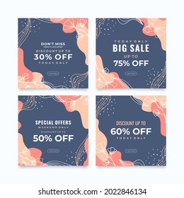 Beautiful social media post square template