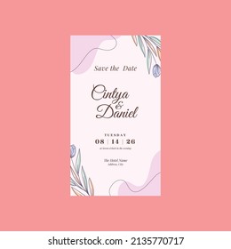 Beautiful social media stories wedding template design