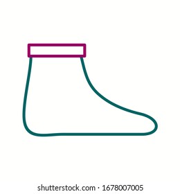 Beautiful Sock Line Vector Icon