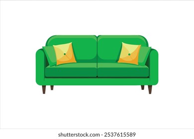 Beautiful sofa vector art illustration 