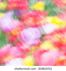Beautiful soft colored bright flower background for design. Pastel colors. Vector illustration of natural material. Eco canvas style with stripes