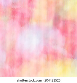 Beautiful soft colored bright flower background for design. Pastel colors. Square vector illustration of natural material. Eco canvas style with stripes