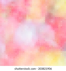 Beautiful soft colored mosaic flower background for design. Pastel colors. Vector illustration of natural material