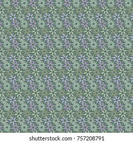 Beautiful soft elegant vector seamless pattern of floral elements in light green, blue and violet. suitable for textile and fabric, creative designs, as a background or backdrop.