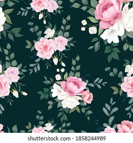 Beautiful soft floral seamless pattern design