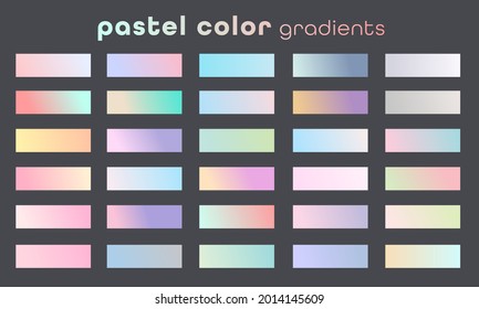 Beautiful soft pastel color gradients combination. Vector pastel template background. Illustration EPS10.