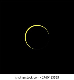 Beautiful solar eclipse in the galaxy, astronomy illustration vector.