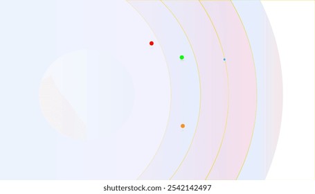 Beautiful Solar System with multicolor planets and orbits