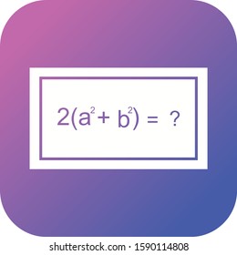 Beautiful Solving Formula Glyph Vector Icon