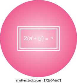 Beautiful Solving Formula Line Vector Icon