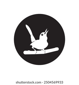 beautiful songbird icon illustration template design