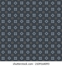 Beautiful Sophisticated Men Fashion Fabric Print дuxury Seamless Ornamental Geometric Checkered Textile Print Pattern With Diamonds And Circles. Vector Background Illustration.