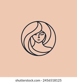 Beautiful soul flat logo design