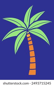 beautiful southern palm tree vector illustration