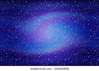 Beautiful space background with stars. Night starry sky, stardust in shining cosmos. Vector illustration for poster, banner, brochure, web design.