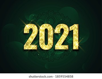 beautiful sparkles 2021 golden celebration background design