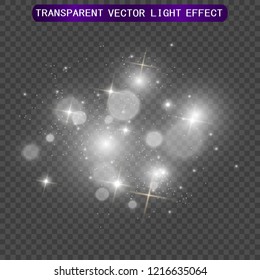 Beautiful sparks shine with special light. Vector sparkles on a transparent background. Christmas abstract pattern. A beautiful illustration for the postcard. The background for the image. Luminaries.