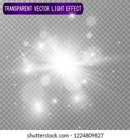 Beautiful sparks shine with special light. Vector sparkles on a transparent background. Christmas abstract pattern. A beautiful illustration for the postcard. The background for the image. Luminaries.